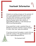 Yearbook Info